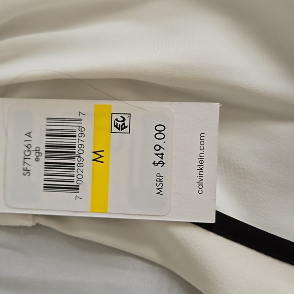 Calvin Klein Ivory/Black Sleeveless Top - Picture 7 of 7